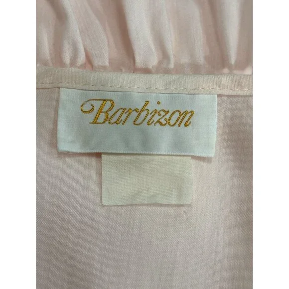 Vintage Barbizon Nightgown Plus Size 2X Peach Lace Trim Empire Waist